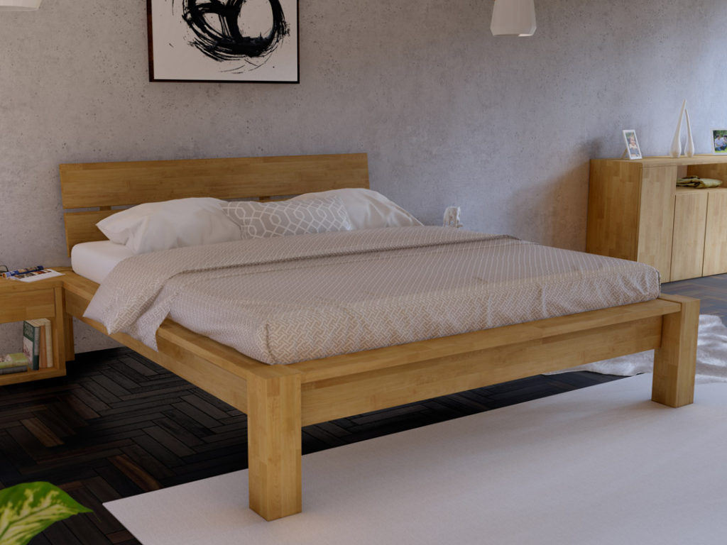 Luluxusní postel z masivu od firmy ECLISSI model CORSO.