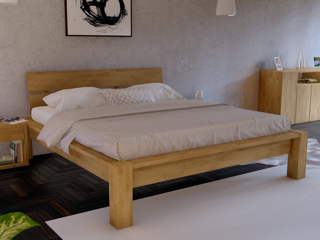 Kvalitní a luxusní postel z masivu od firmy ECLISSI model CORSO.