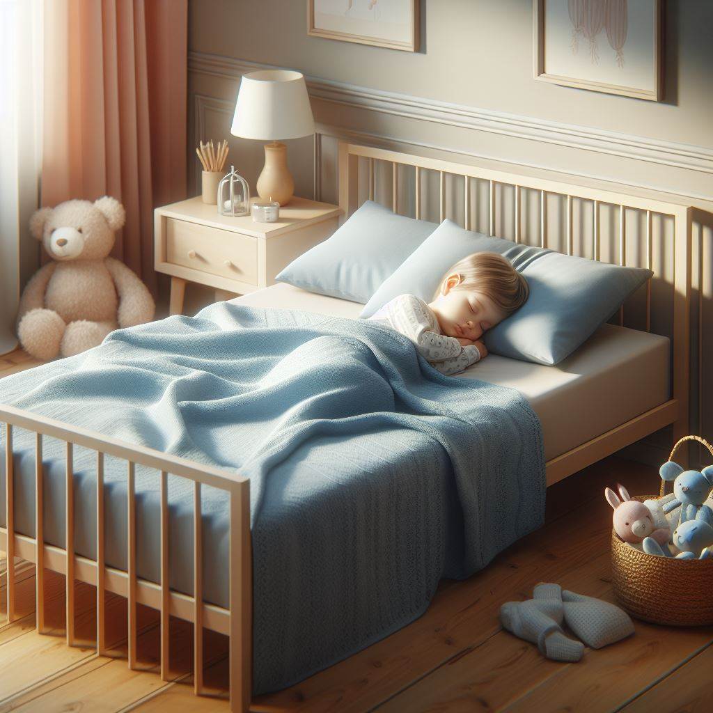 Spící dítě v dětském pokoji